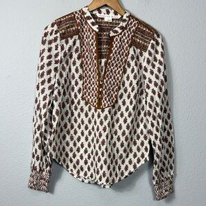 Veronica Beard Alivia Floral Poplin Blouse